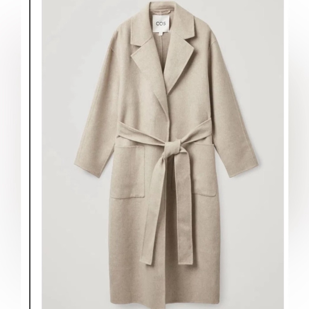 COS Light Beige wool wrap Coat